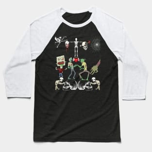 Zombie Skull Family Baseball T-Shirt